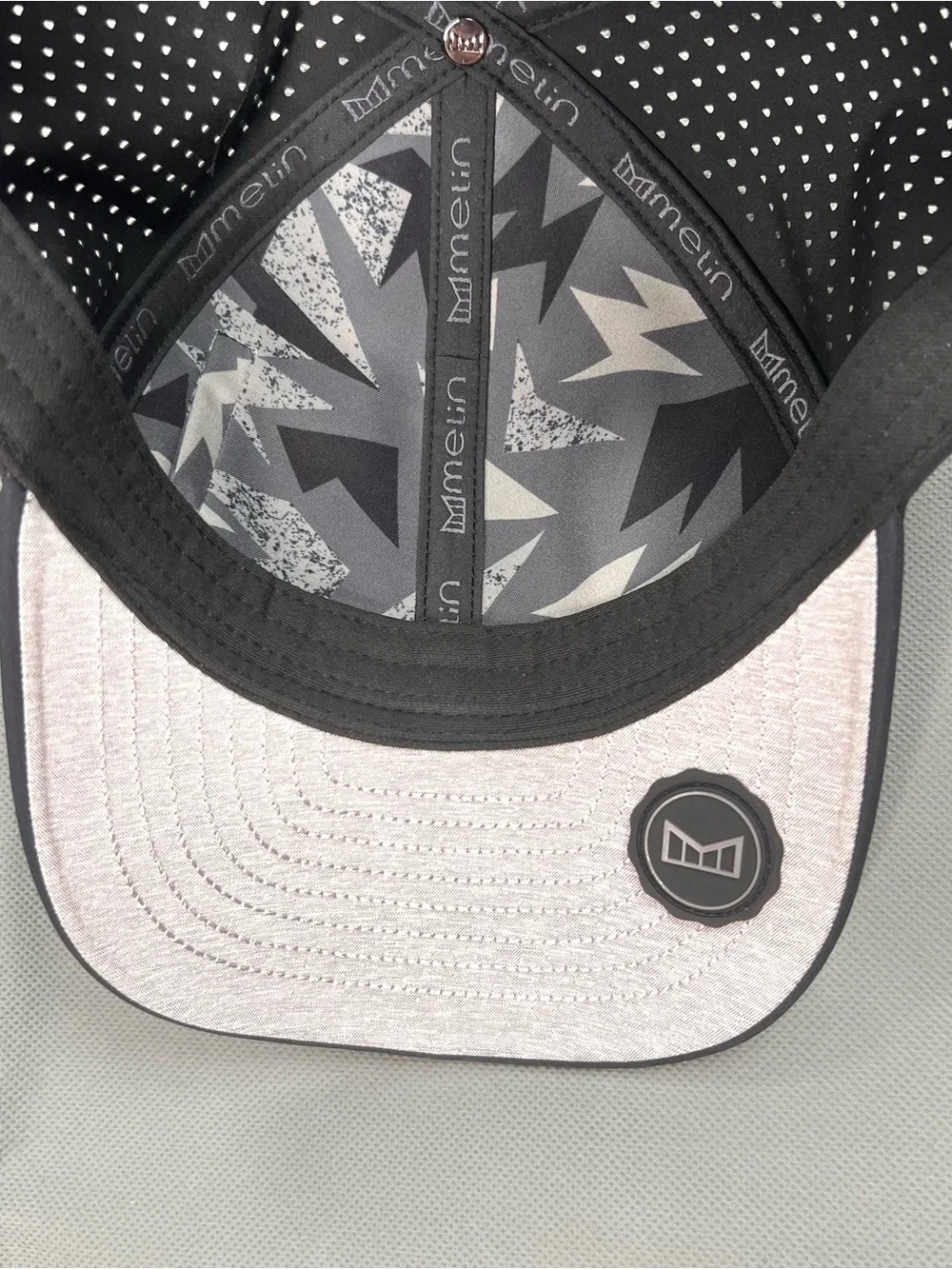 Melin x Vessel Golf Hat A-Game Hydro Snapback Cap Black Classic Fit